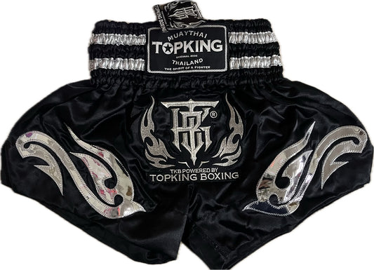Top King Muay Thai Short TKTBS-234 Black silver