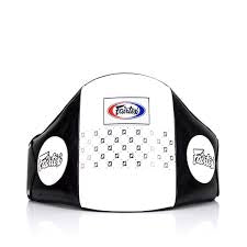 แผ่นรองท้อง Fairtex BPV1 สีขาว/ดำ หนังมาตรฐาน